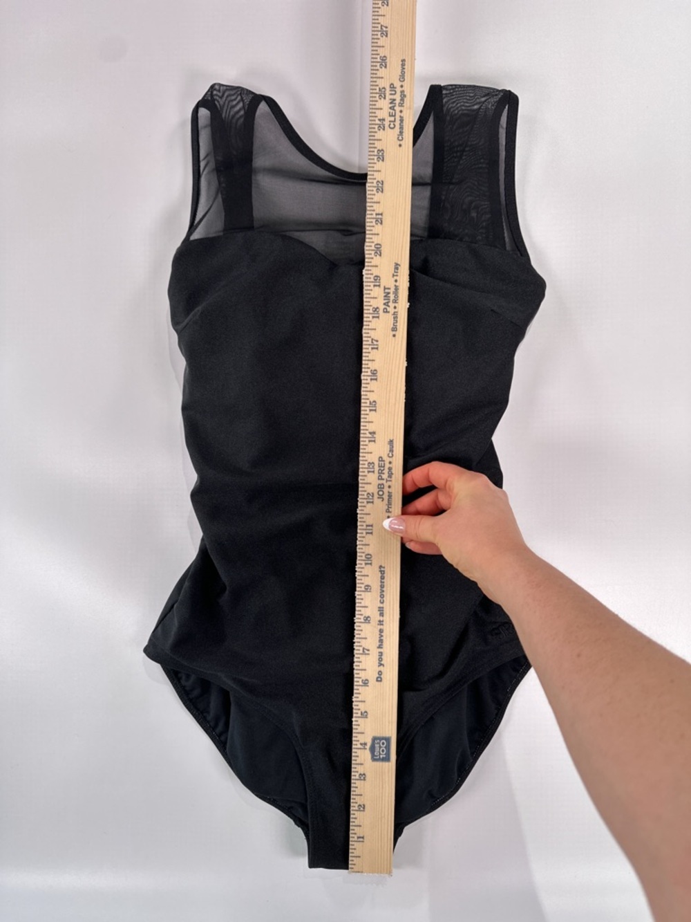 Albion Black Stretch Nylon Blend Bodysuit - Picture 6 of 9